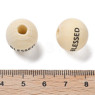 Schima Wood European Beads WOOD-G023-02A-1