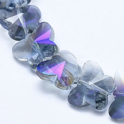 Electroplate Glass Beads Strands EGLA-F133-HP03-1