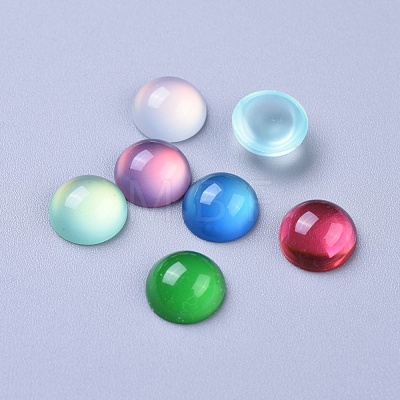 Translucent Resin Cabochons RESI-S361-10mm-M-1