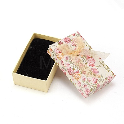 Flower Pattern Cardboard Jewelry Packaging Box X1-CBOX-L007-003C-1
