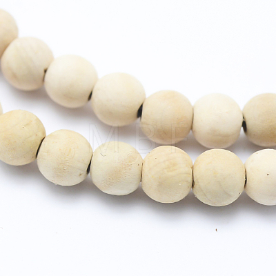 Natural Wood  Beads Strands WOOD-P011-07-4mm-1