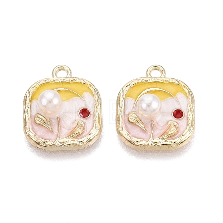 Alloy Enamel Pendants ENAM-N069-17KCG-01-1