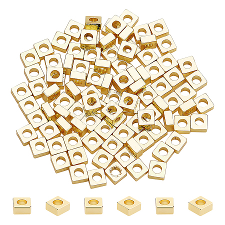 100Pcs Brass Spacer Beads KK-BC0012-54B-1