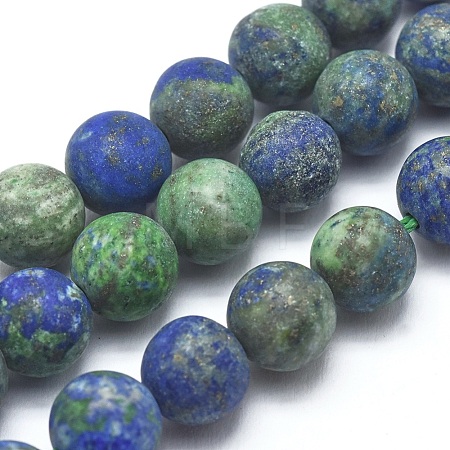 Natural Chrysocolla and Lapis Lazuli Beads Strands G-I254-02C-1
