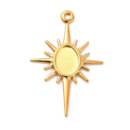Rack Plating Brass Pendant Cabochon Settings LS-KK-E067-29G-1