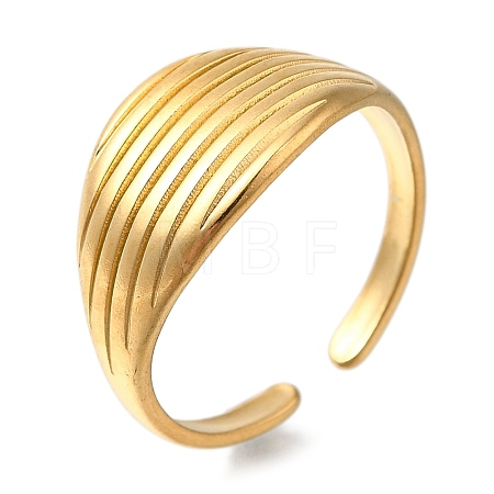 304 Stainless Steel Cuff Rings for Women RJEW-Z074-22G-1