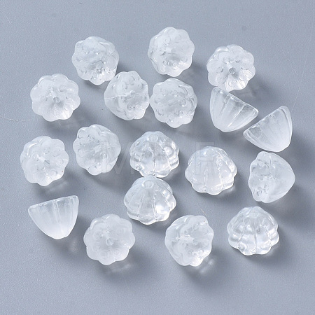 Transparent Baking Paint Glass Beads DGLA-T002-08F-1