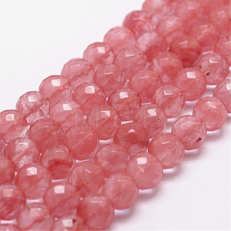 Cherry Quartz Glass Beads Strands G-D840-43-10mm-1