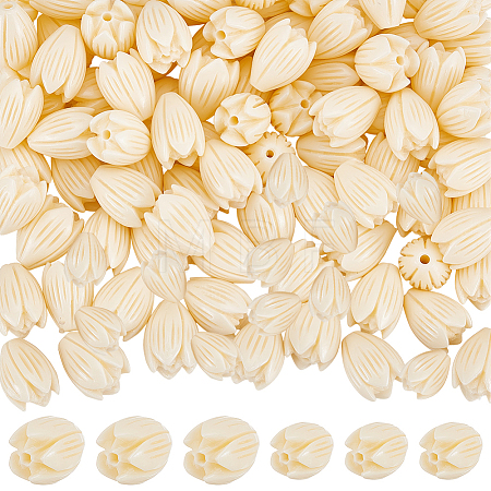 200Pcs 2 Styles Dyed Synthetic Coral Beads CORA-SP0001-21-1