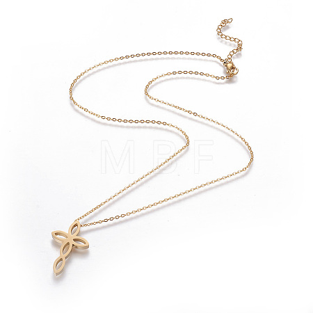 304 Stainless Steel Pendant Necklaces NJEW-F264-04G-1