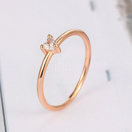 Brass Micro Pave Cubic Zirconia Finger Rings for Women FS-WG4BC3F-12-1