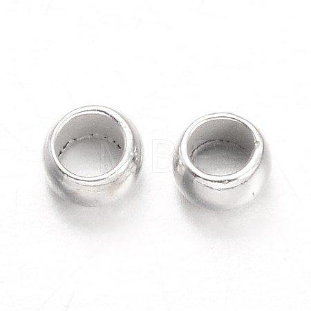 Rondelle Brass Crimp Beads KK-L134-32P-1