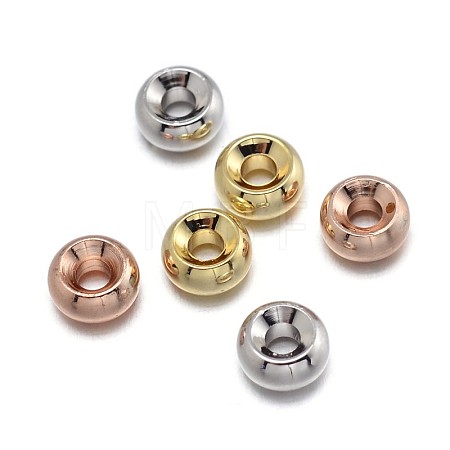 Rondelle Brass Spacer Beads KK-F0317-09-NR-1