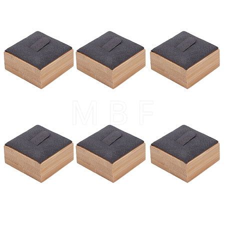 Square Wood Single Ring Display Stands RDIS-WH20001-01-1