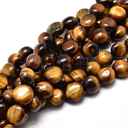 Natural Tiger Eye Nuggets Beads Strands X-G-J336-03-1
