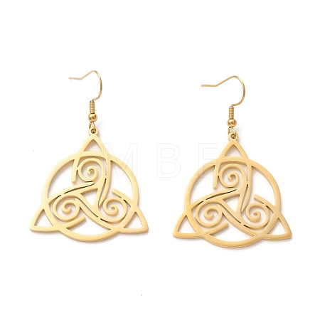 304 Stainless Steel Sailor's Knot Dangle Earrings for Women EJEW-P222-06G-1