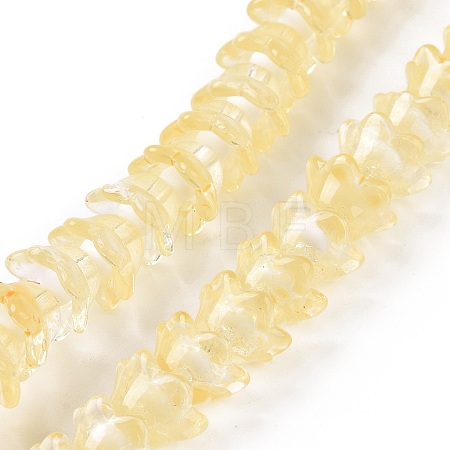 Transparent Glass Beads Strands LAMP-H061-01C-06-1