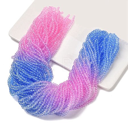 Transparent Painted Glass Beads Strands LS-DGLA-A034-T3mm-A08-1