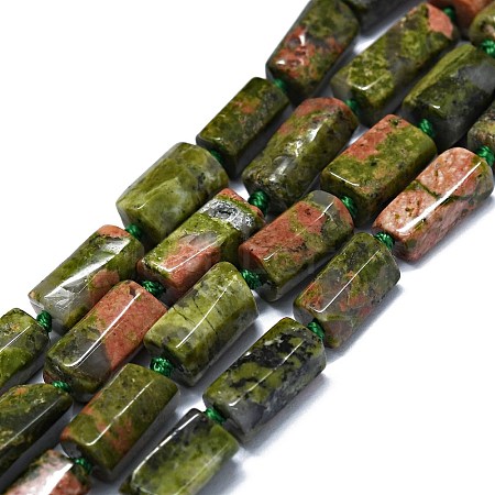 Natural Unakite Beads Strands G-O170-135-1