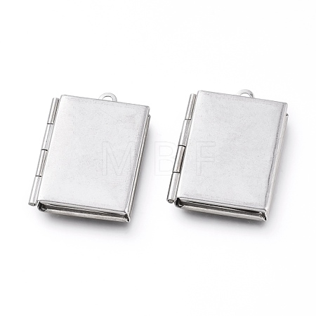 Non-Tarnish 304 Stainless Steel Locket Pendants STAS-K192-08P-1