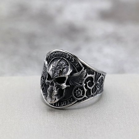 Retro 304 Stainless Steel Finger Rings for Men WG16CDF-01-1