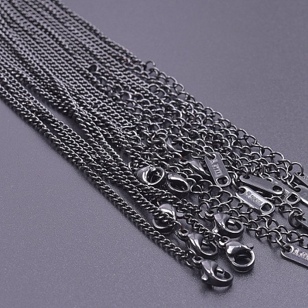 2.2mm 304 Stainless Steel Twisted Chain Necklaces UT6416-4-1