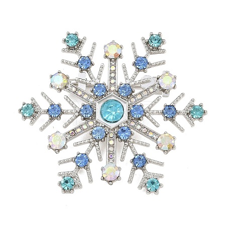 Christmas Alloy Rhinestone Lapel Pins for Backpack Clothes LS-JEWB-P055-05P-1