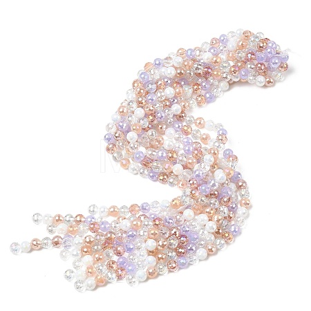 Electroplate Glass Beads Strands EGLA-D300-06-8mm-25-1