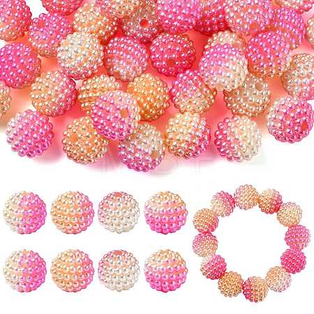 40Pcs Imitation Pearl Acrylic Beads OACR-FS0002-89A-13-1