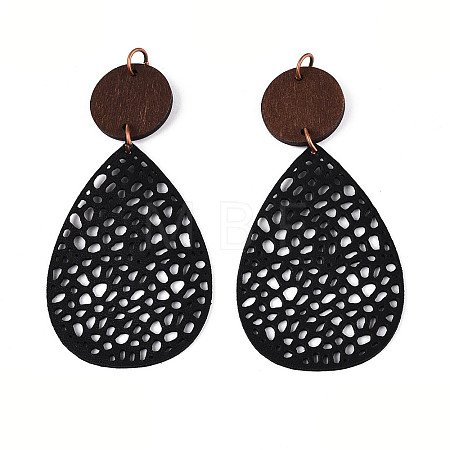 Bohemian Retro Hollow Teardrop Leather Pendants FIND-N007-02B-03-1