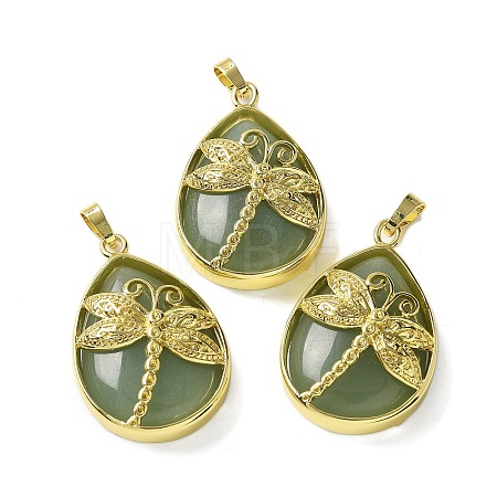 Natural Green Aventurine Pendants G-G900-01G-01-1