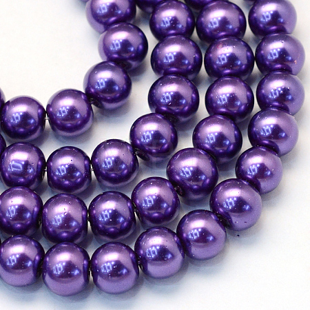 Baking Paint Glass Pearl Bead Strands HY-Q003-3mm-76-1