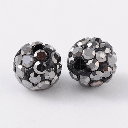 Grade A Rhinestone Pave Disco Ball Beads RB-Q105-2-1