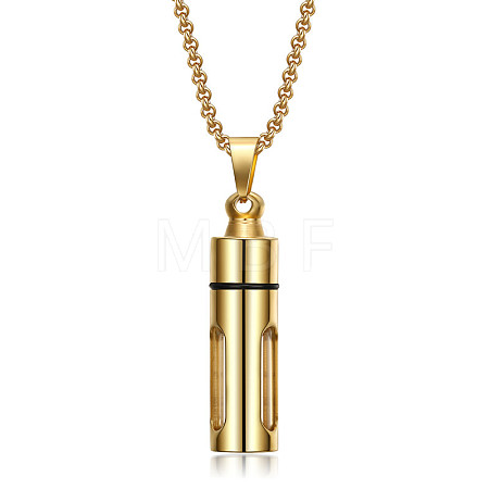 316L Surgical Stainless Steel Urn Ashes Pendants BOTT-PW0001-003A-G-1