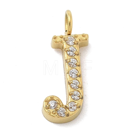 Ion Plating(IP) 304 Stainless Steel Micro Pave Cubic Zirconia Pendants STAS-Z107-03G-10-1