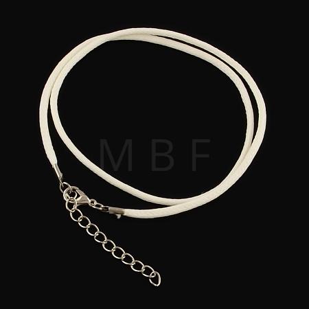 Waxed Cotton Cord Necklace Making MAK-S032-1.5mm-122-1