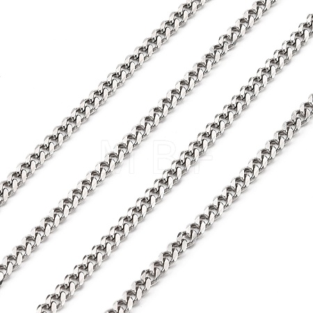 Tarnish Resistant 304 Stainless Steel Twist Chains CHS-K001-21-3mm-1