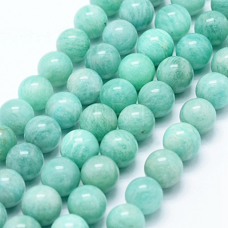 Natural Amazonite Beads Strands G-F555-15-9mm-1
