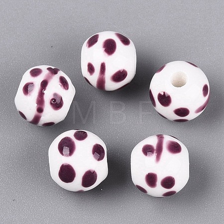 Handmade Porcelain Beads PORC-N012-12C-1