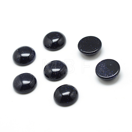 Synthetic Blue Goldstone Cabochons G-T020-16mm-27-1