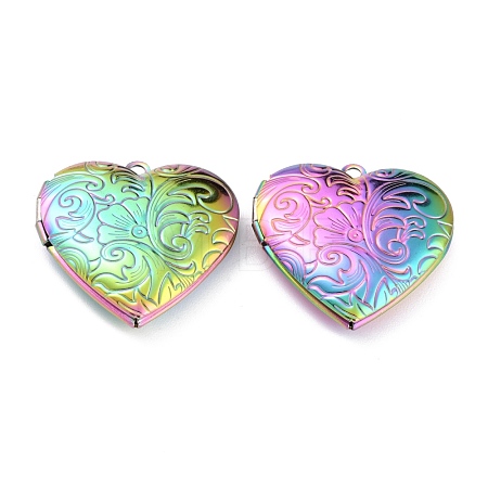 304 Stainless Steel Locket Pendants STAS-O147-02A-1