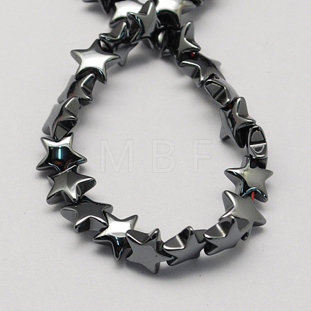Non-magnetic Synthetic Hematite Beads Strands X-G-Q899-8mm-1