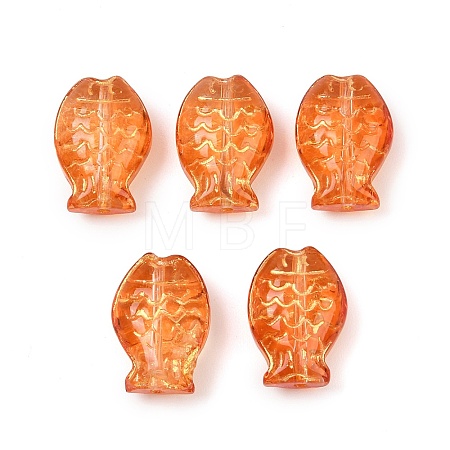 Electroplate and Golden Metal Enlaced Glass Beads EGLA-T029-01D-1
