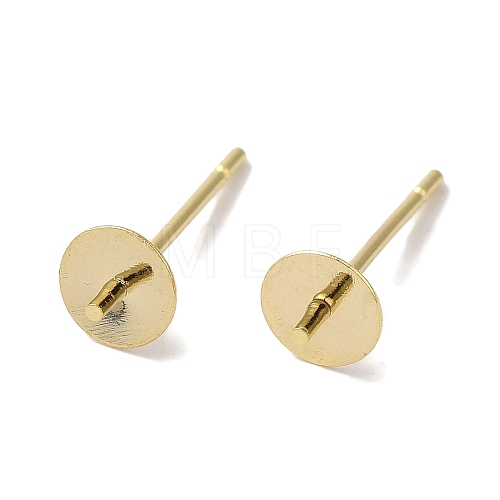 Brass Studs Earrings Finding KK-K383-02C-G-1