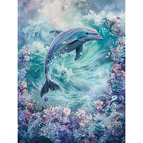 Sea Animal Theme DIY Diamond Painting Kit PW-WG3244B-04-1