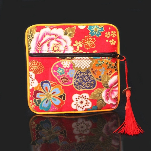 Square Chinese Style Cloth Tassel Bags PW-WG62144-42-1