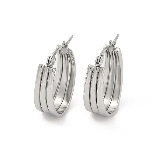 PVD Vacuum Plating 201 Stainless Steel Split Hoop Earrings for Women EJEW-F345-22P-1