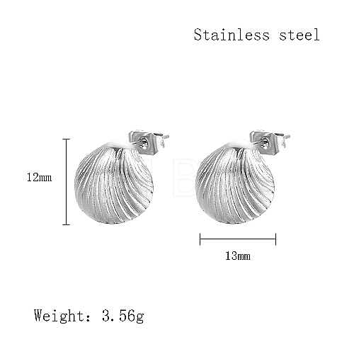 Non-Tarnish 304 Stainless Steel Stud Earrings MH4589-2-1