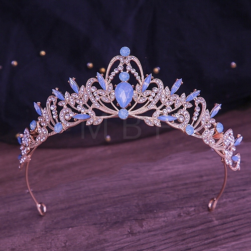 Alloy Rhinestone Crown Hair Bands for Woman Girls PW-WGB2F57-23-1