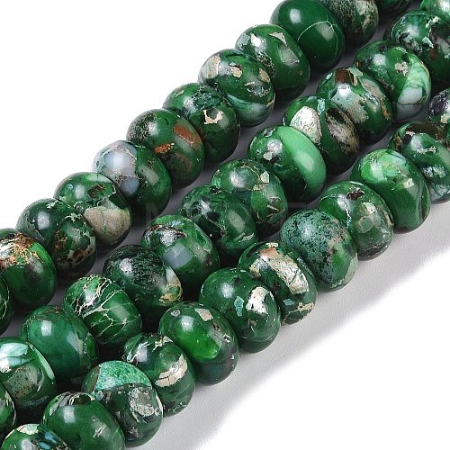 Dyed Synthetic Imperial Jasper Beads Strands G-P529-E01-A09-1